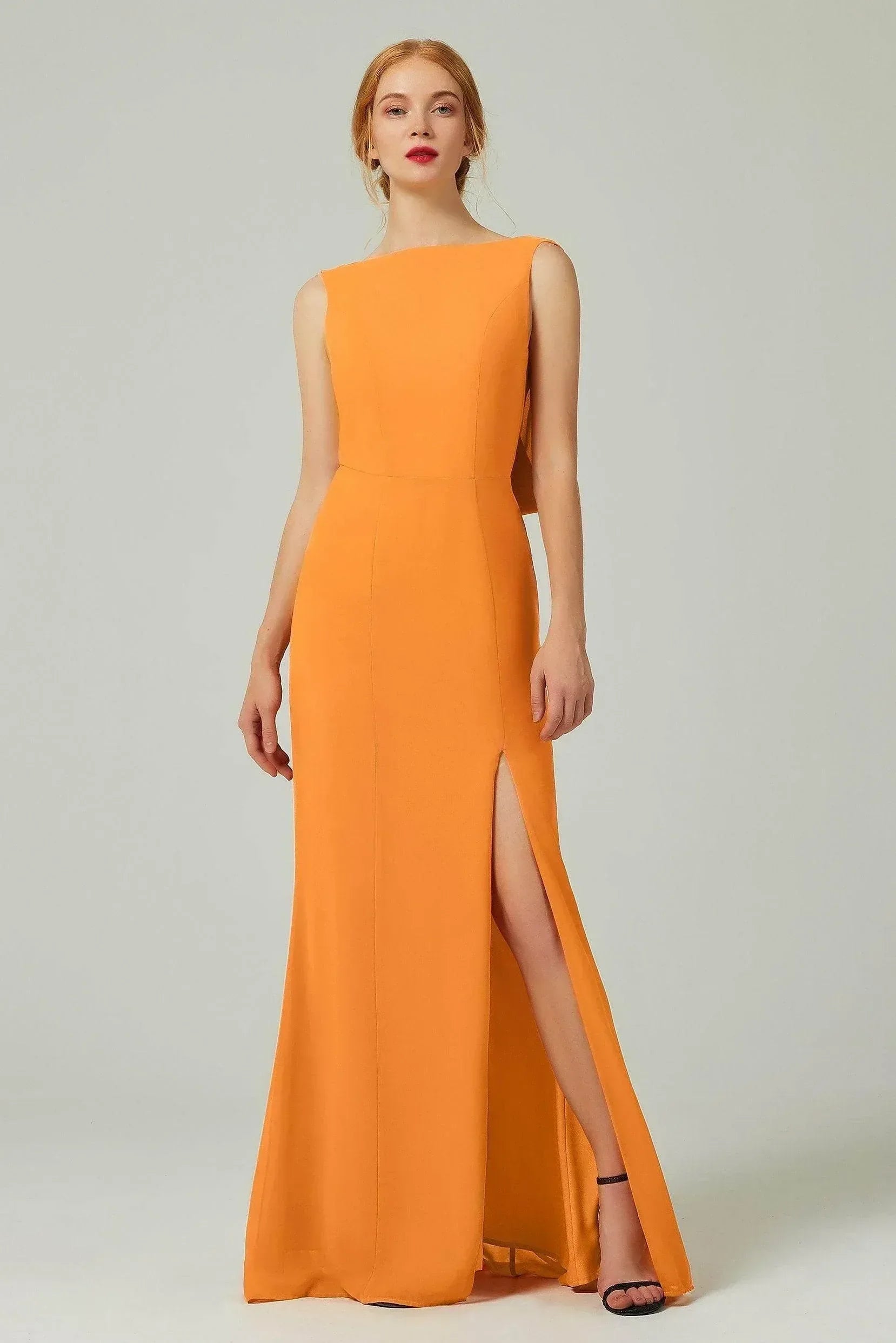 Sheath-Column Sweep-Brush Chiffon Dresses CB0310CS - COCOMELODY